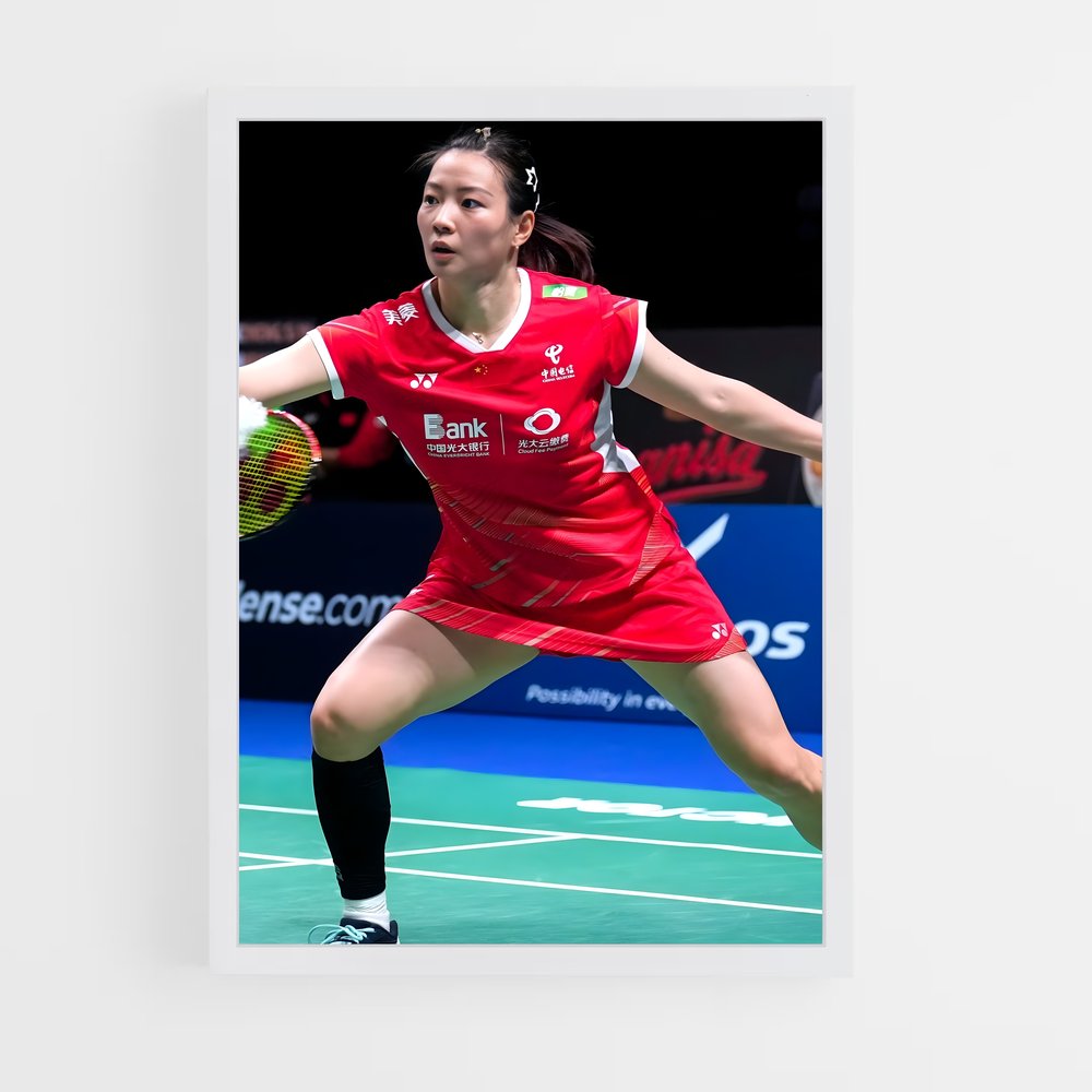 Poster Huang de yaqiong – affiche Badminton (vue 3)
